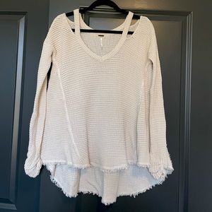 Free People Moonshine Waffle Knit Long Sleeve Sweater